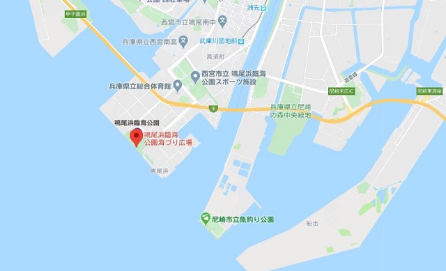 鳴尾浜臨海公園　地図